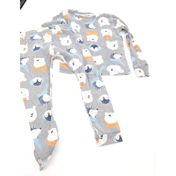 Carters 100% Cotton Pajama Lot of 4 Snug Fit Pairs Fire Trucks Bears Size 4t-5T - Picture 8 of 13